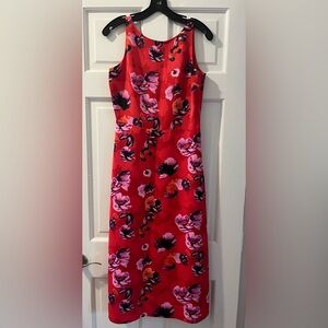 Banana Republic Sleeveless Red Floral Dress